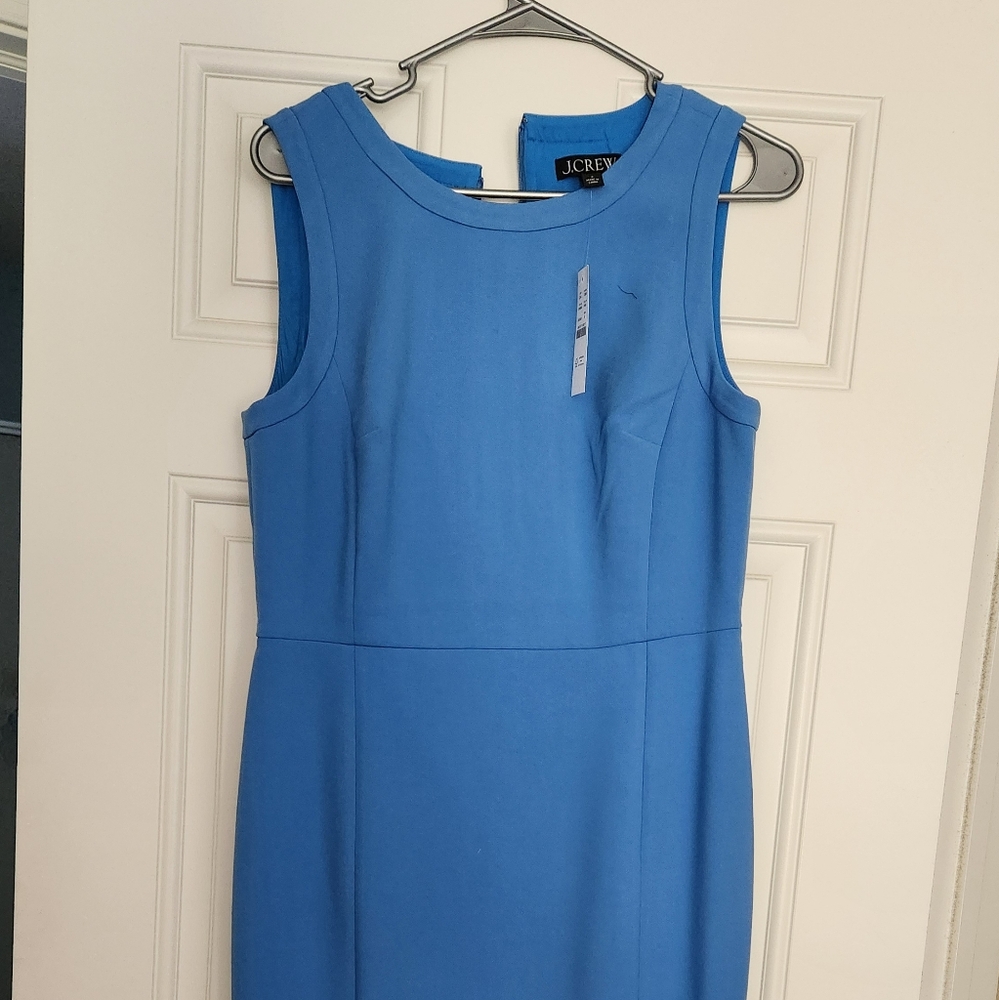 J Crew Elegant Blue Sleeveless Work Office Dress